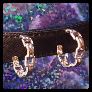 Vintage Silvertone pewter chain-link earrings